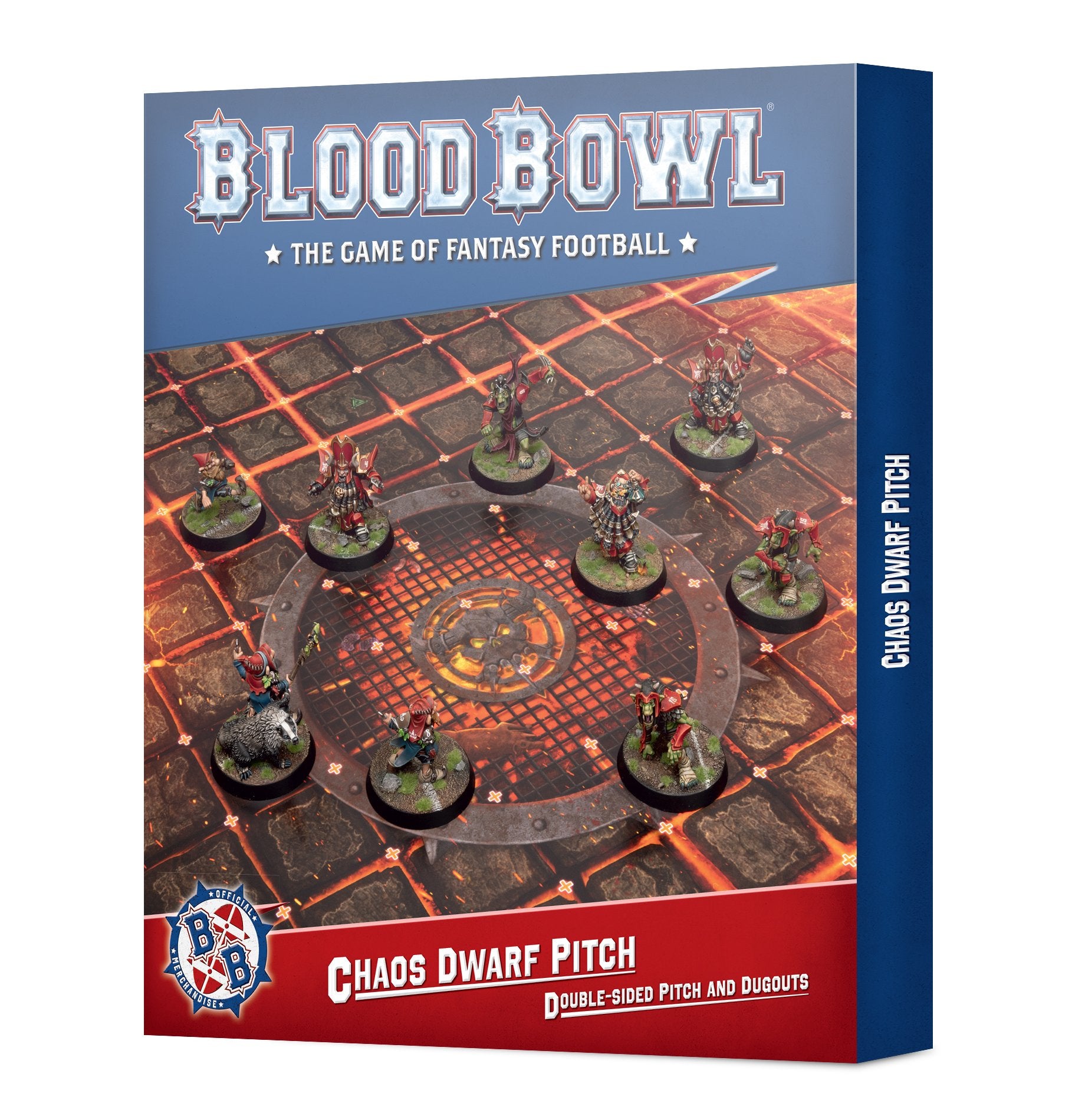 Blood Bowl: Chaos Dwarf Team Double-sided Pitch and Dugouts Set