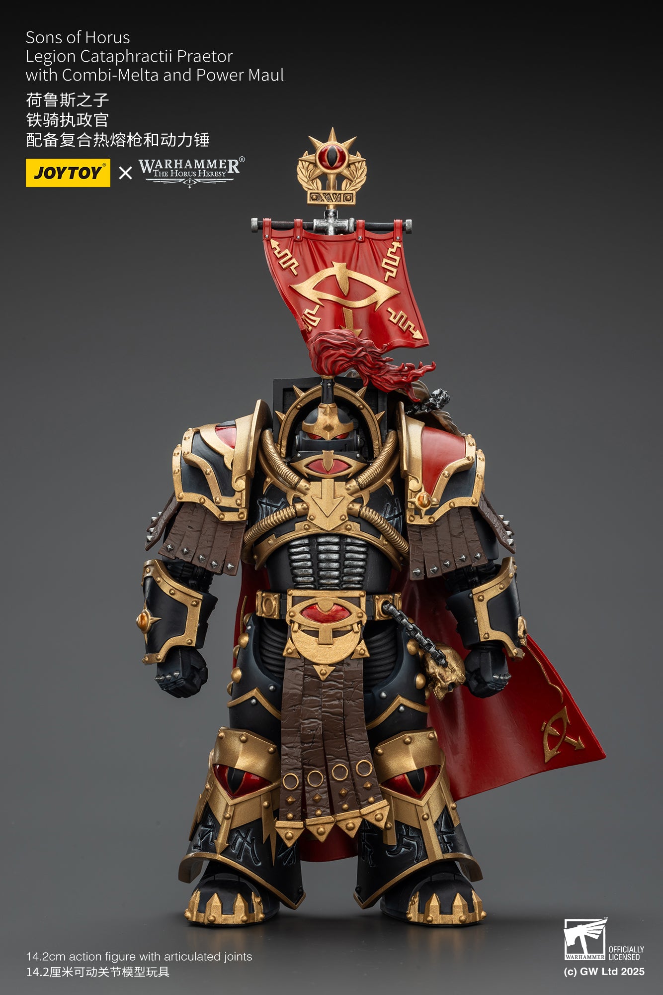 Joytoy: Sons of Horus Legion Cataphractii Praetor with Combi-Melta and Power Maul