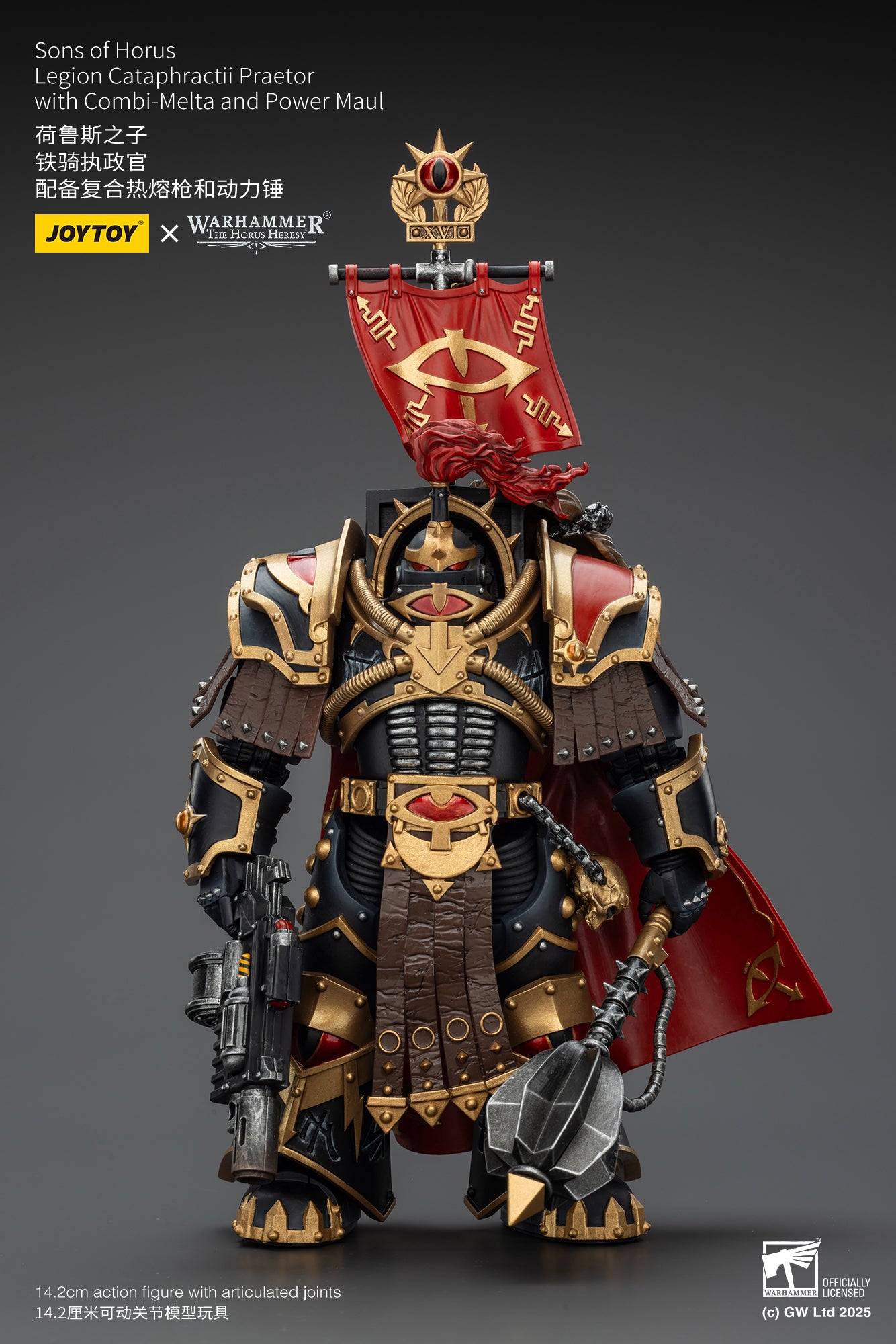 Joytoy: Sons of Horus Legion Cataphractii Praetor with Combi-Melta and Power Maul