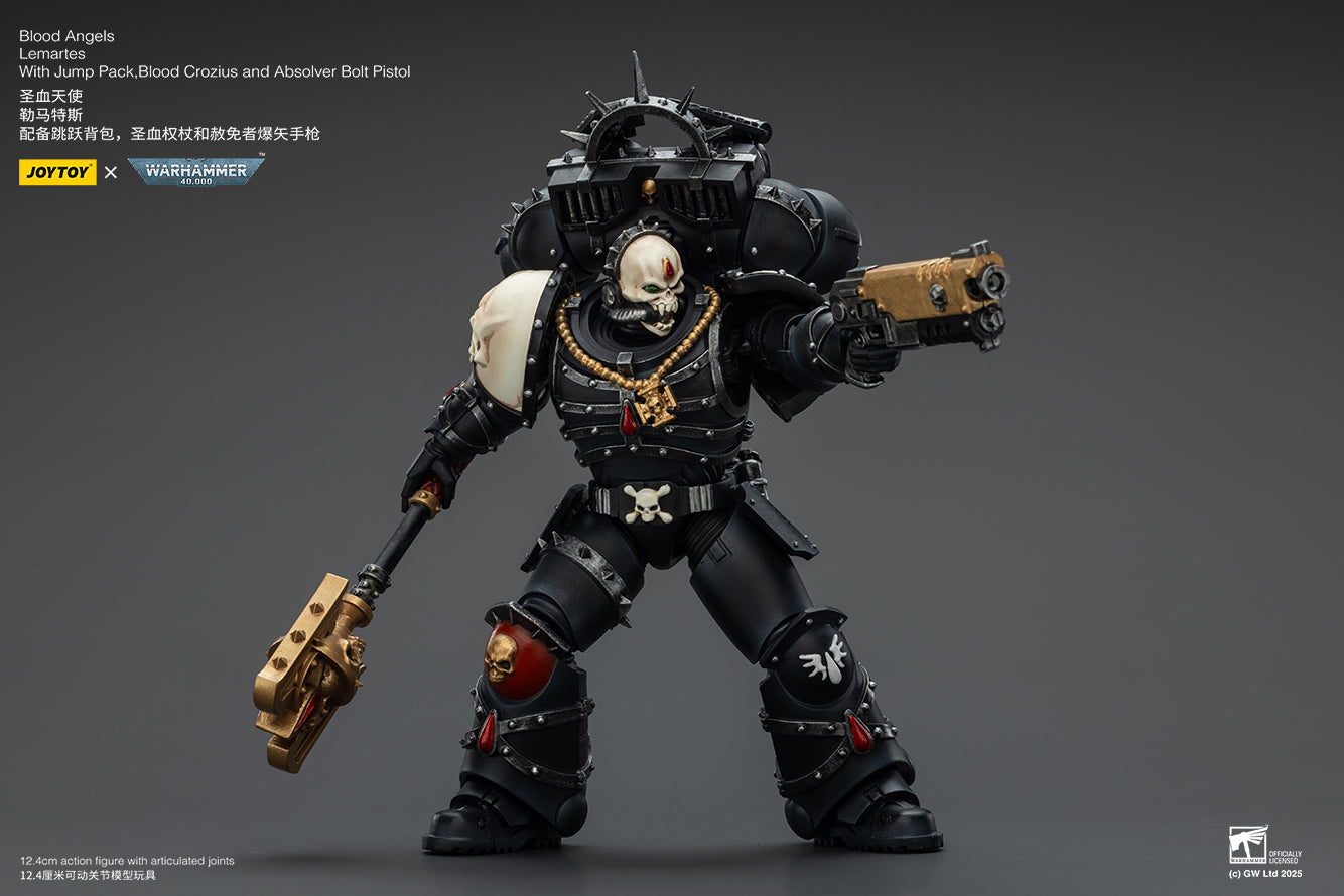 Joytoy: Blood Angels Lemartes With Jump Pack, Blood Crozius and Absolver Bolt Pistol