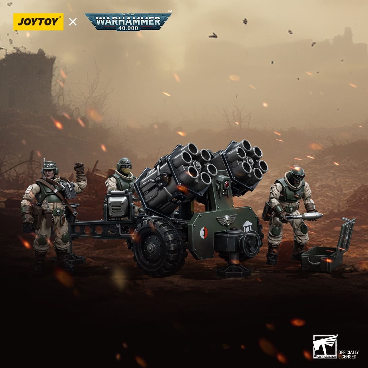 Joytoy: Astra Militarum Ordnance Team with Malleus Rocket Launcher