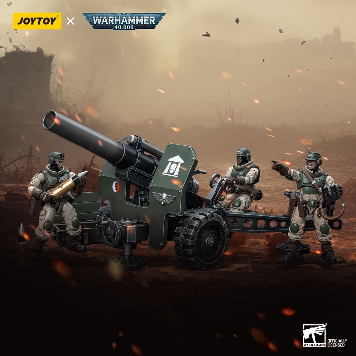 Joytoy: Astra Militarum Ordnance Team with Bombast Field Gun