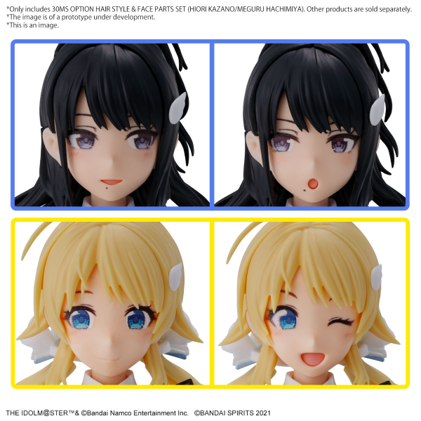 30MS The Idolmaster: Option Hair Style & Face Parts Set (Hiori Kazano/Meguru Hachimiya)