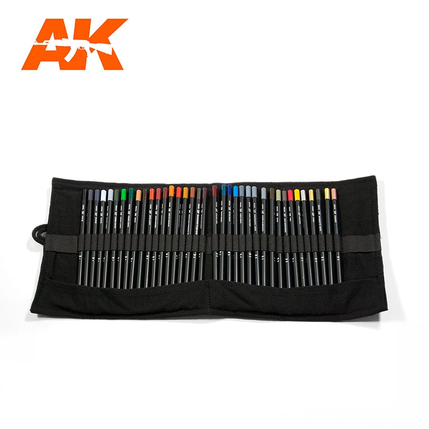 AK: Weathering Pencil Full Range Cloth Case (All 37 Colors)