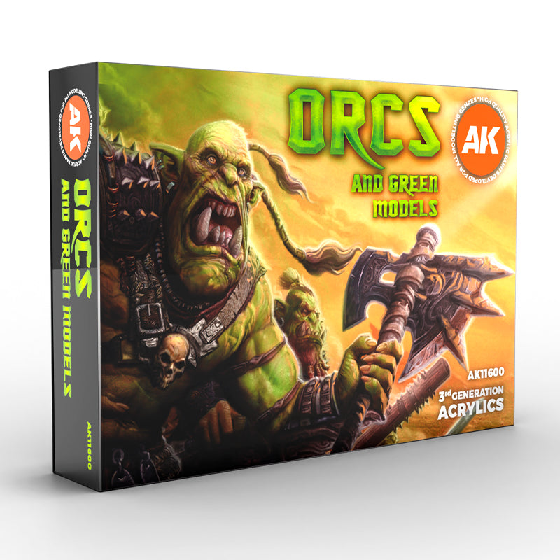 AK11600: Orcs and Green Models Paint Set