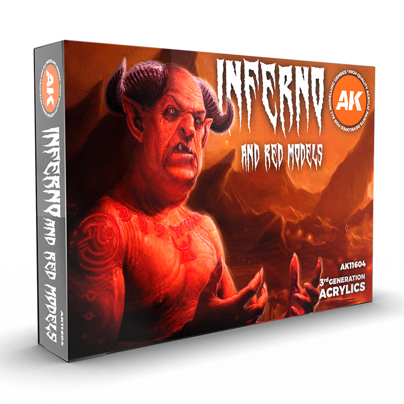 AK11604: Inferno and Red Models Paint Set