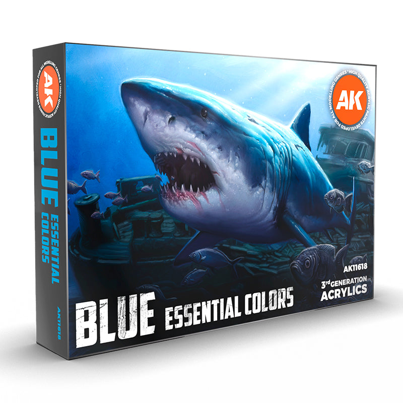 AK11618: Essential Colours - Blue Paint Set