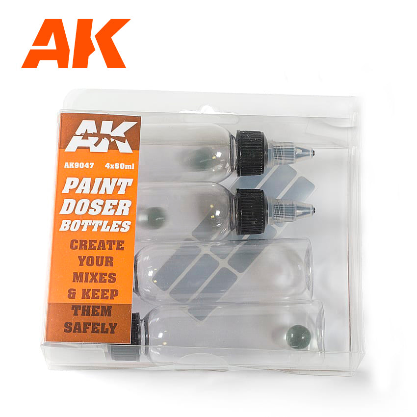 AK: Empty Paint Doser Bottles (4 Pcs)