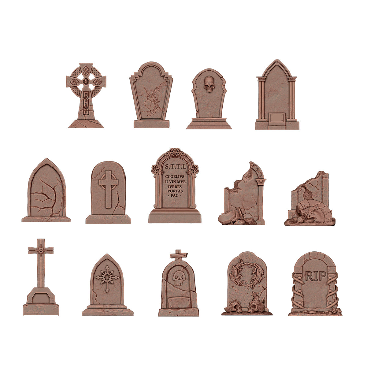 AK Basing Bits: Tombstones (14 Pieces)
