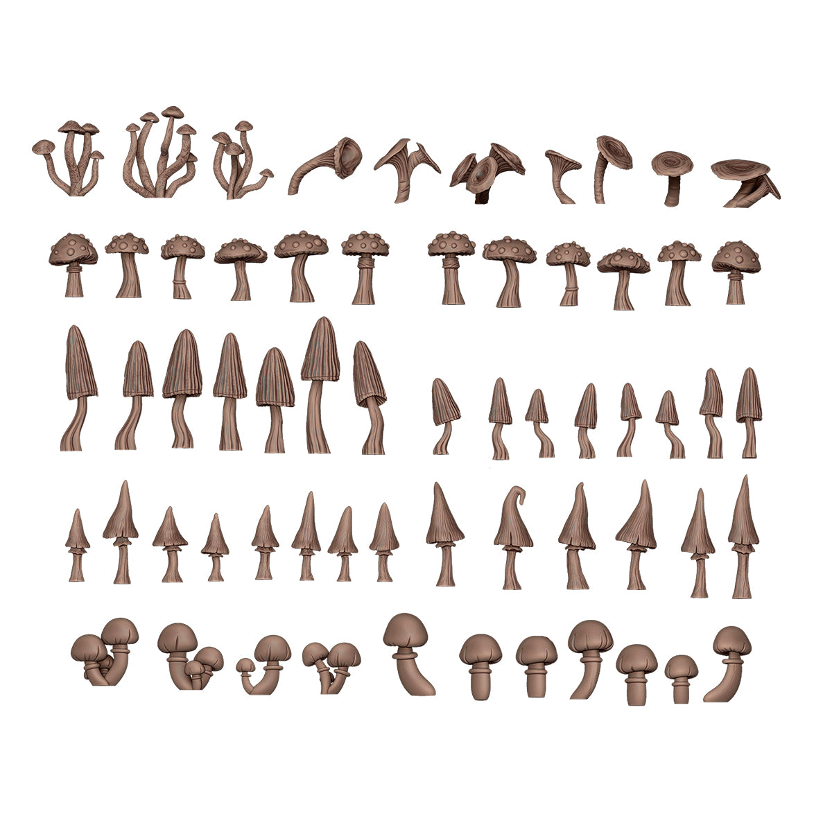 AK Basing Bits: Forest Mushrooms (63 Pieces)