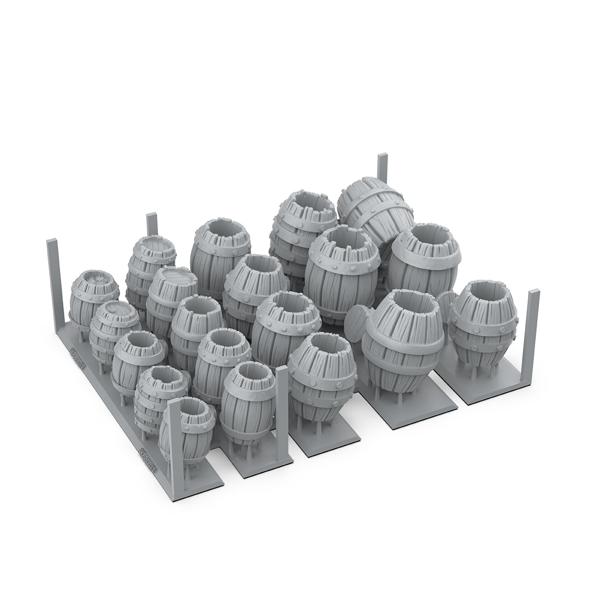 AK Basing Bits: Wood Barrels (32 Pieces)