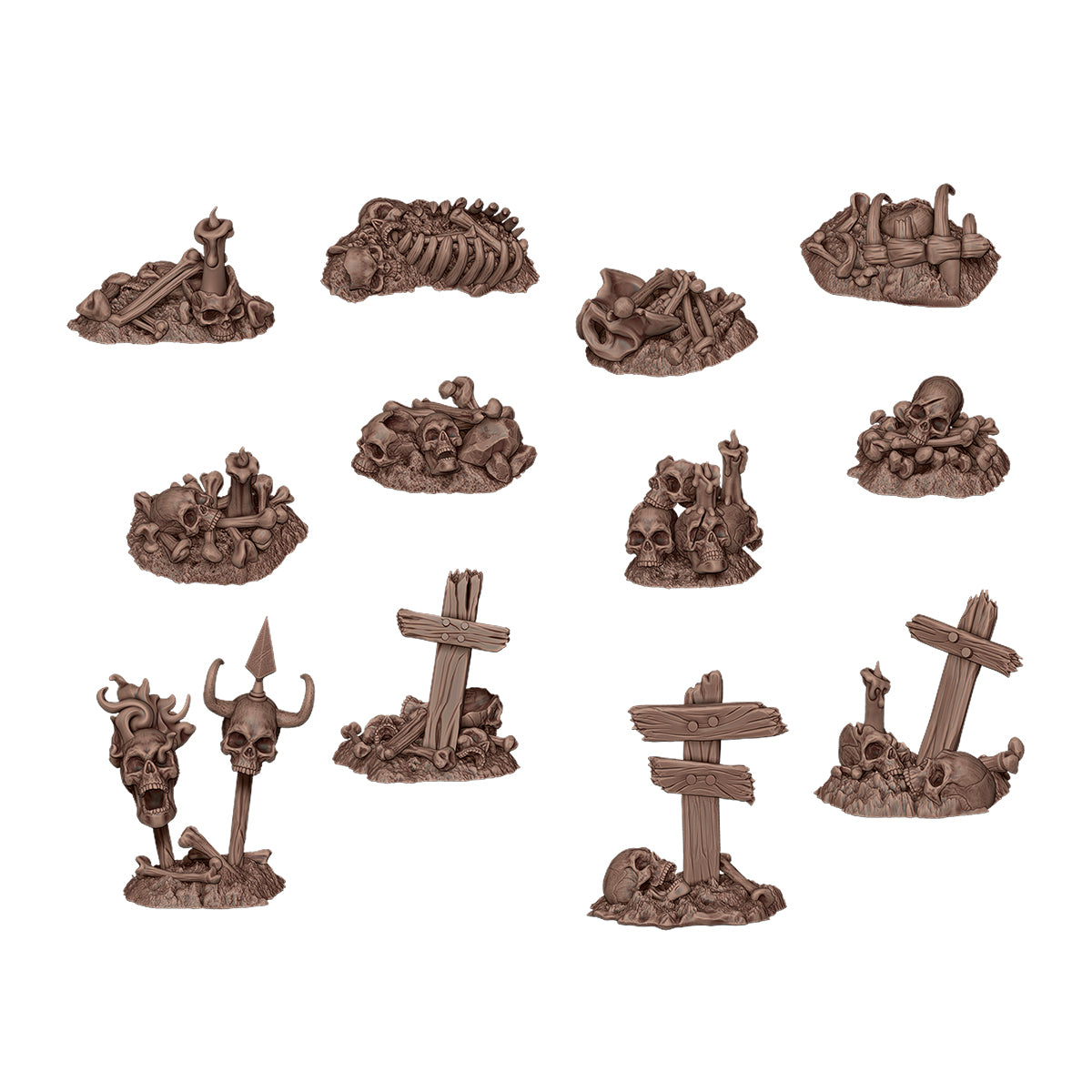 AK Basing Bits: Bones Remains (12 Pieces)