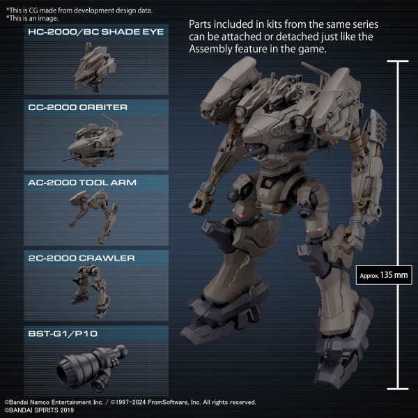 30MM Armored Core VI Fires of Rubicon RaD CC-2000 Orbiter Nightfall [Q4 2024]