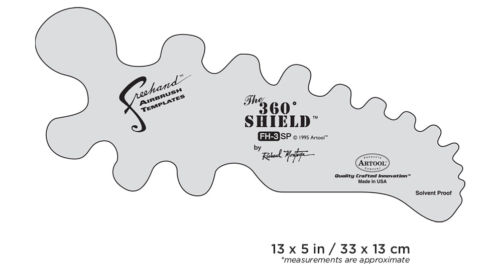 Iwata FH3SP Artool #3 The 360 Shield Freehand Airbrush Template by Richard Montoya