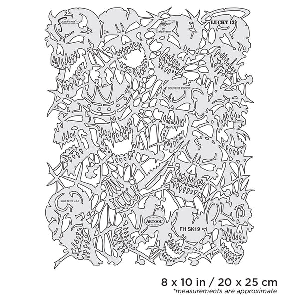 Skullophenia™ NANO Series Stencil Set by Craig Frasier — Midwest Airbrush  Supply Co
