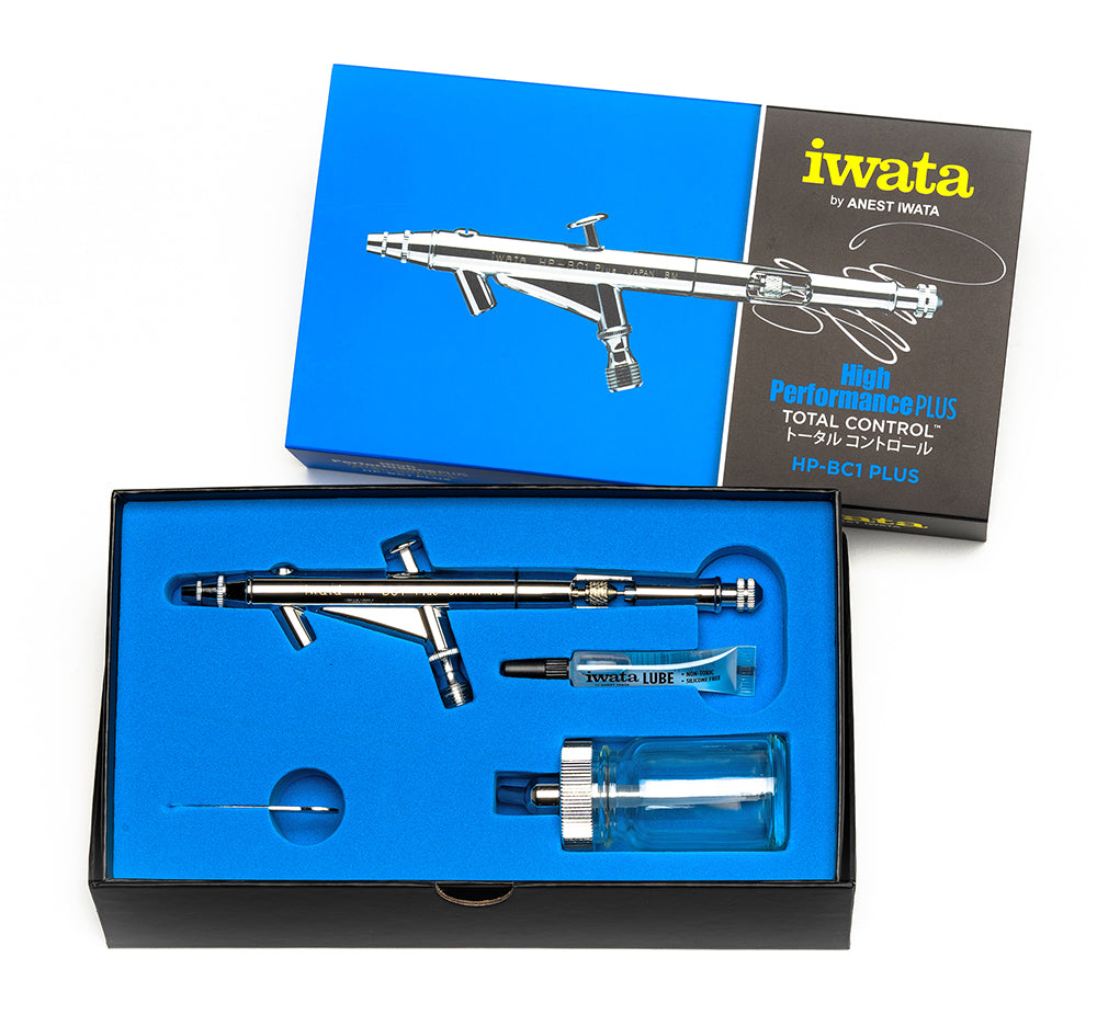 airbrush handpumpe Iwata High Performance HP-BC1 Plus Siphon Feed Dual Action Airbrush