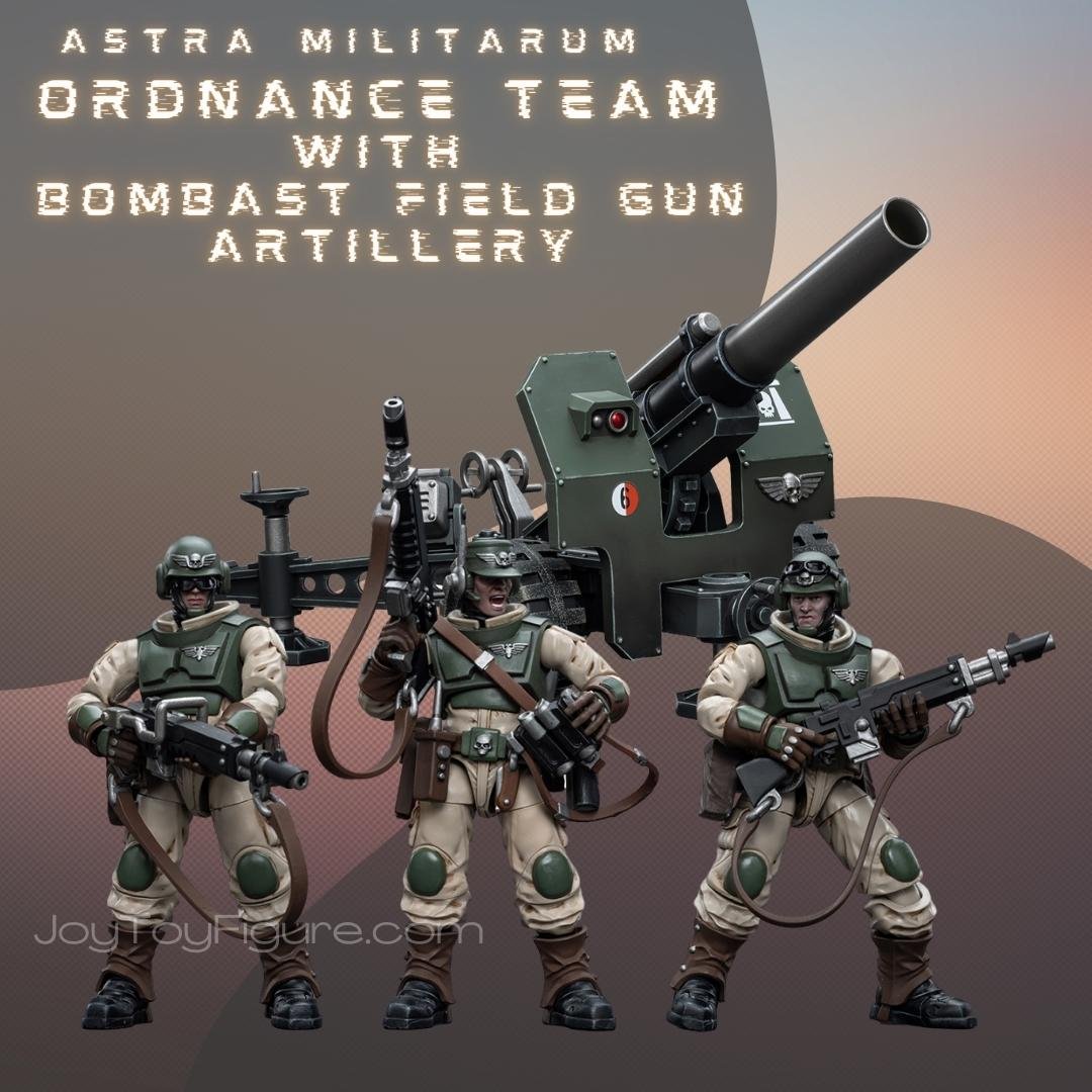 Joytoy: Astra Militarum Ordnance Team with Bombast Field Gun