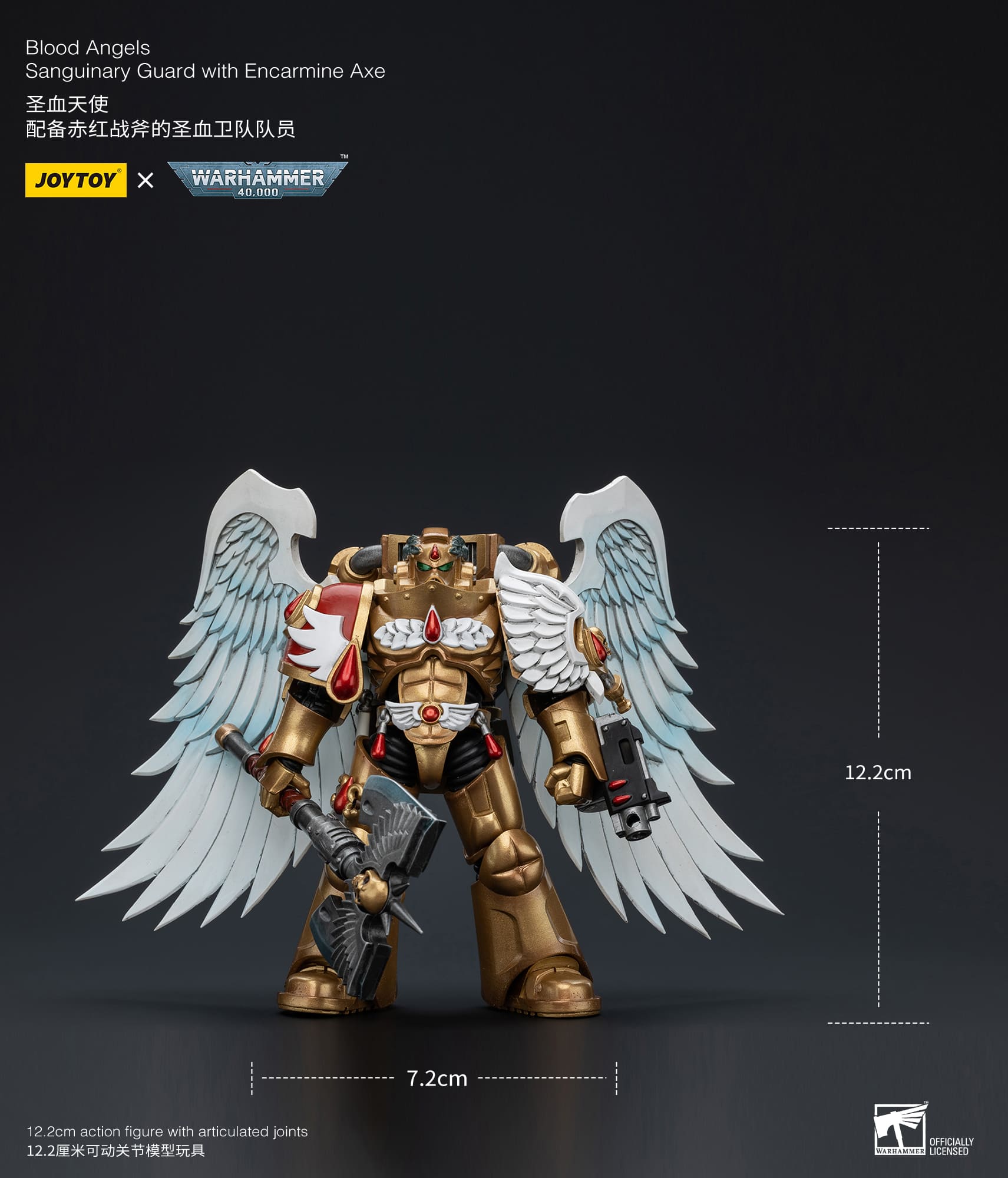Joytoy: Blood Angels Sanguinary Guard with Encarmine Axe