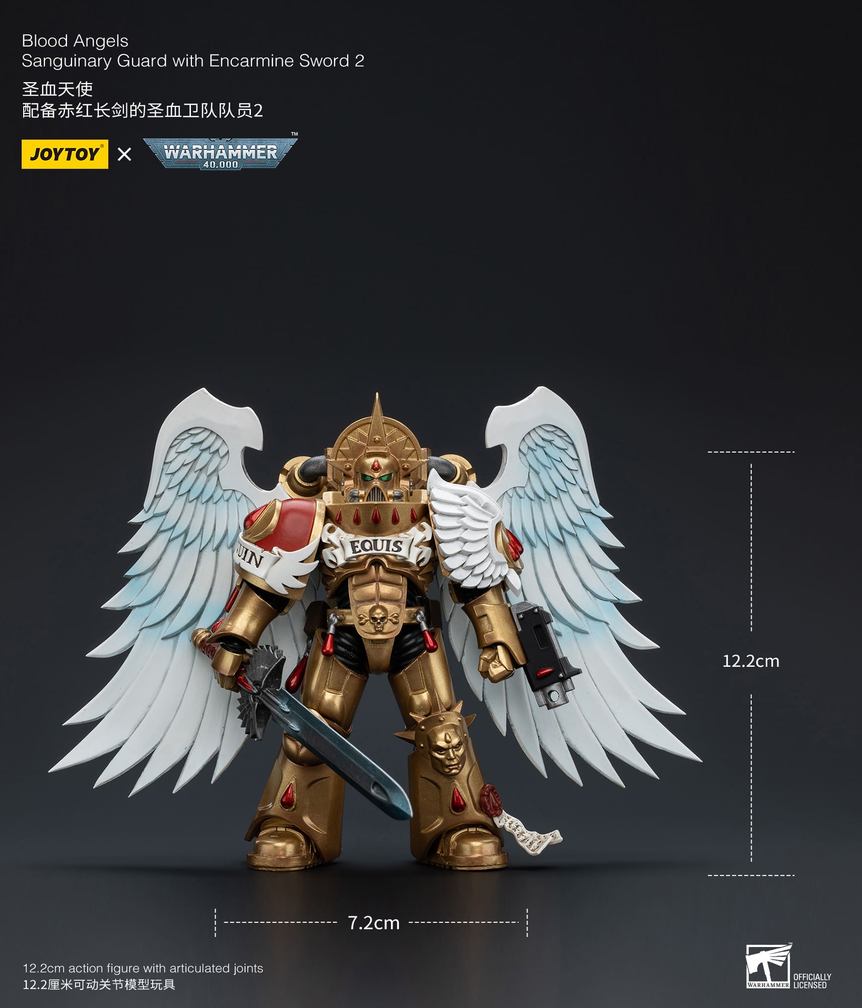 Joytoy: Blood Angels Sanguinary Guard with Encarmine Sword 2