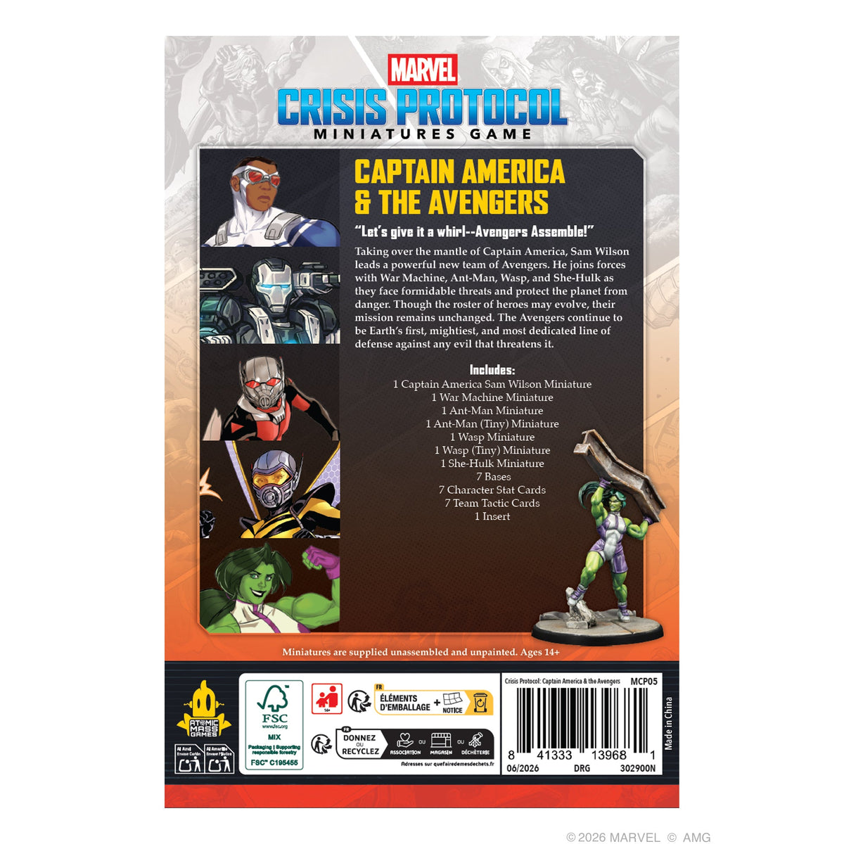 Marvel Crisis Protocol: Captain America & The Avengers Character Pack