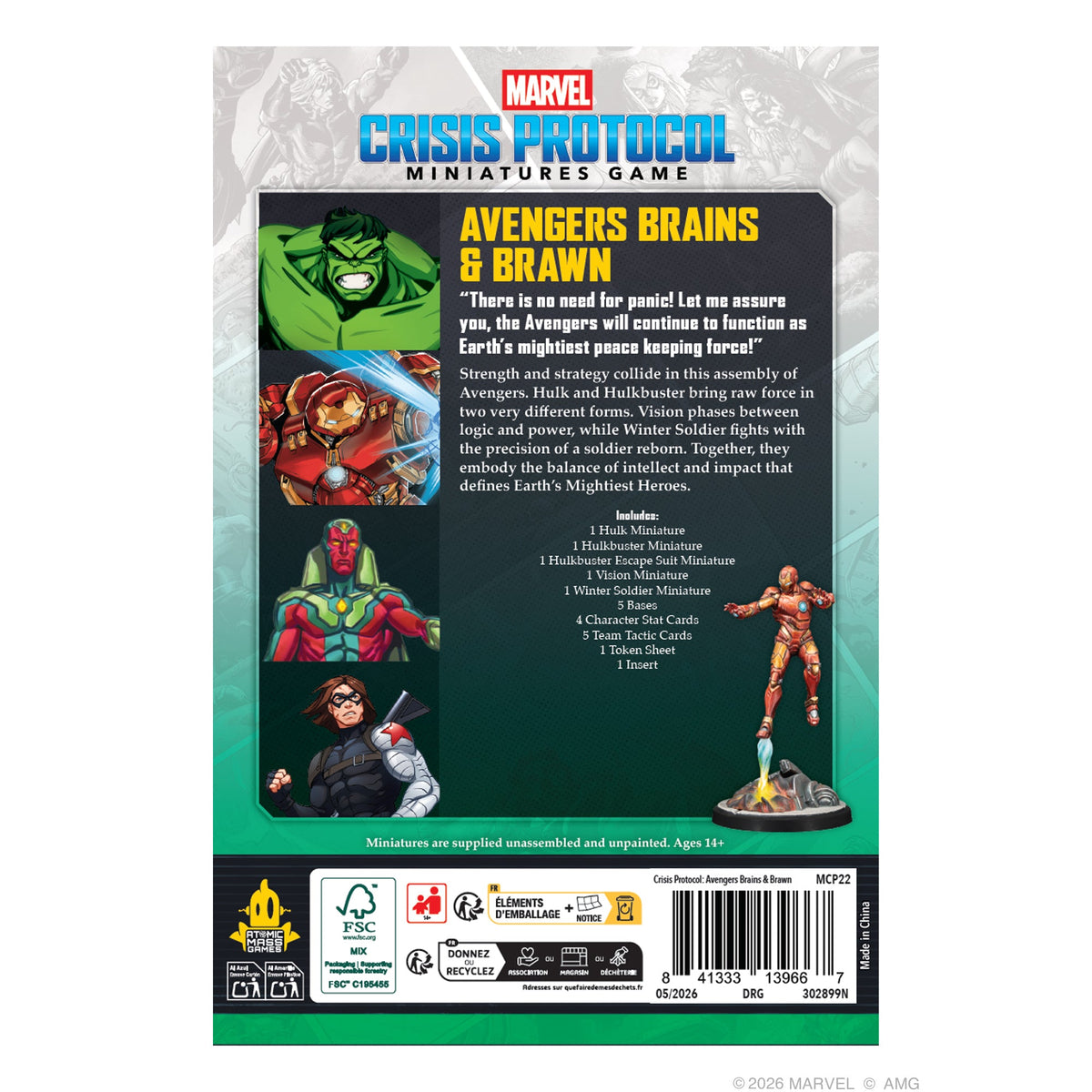 Marvel Crisis Protocol: Avengers Brains & Brawn Character Pack