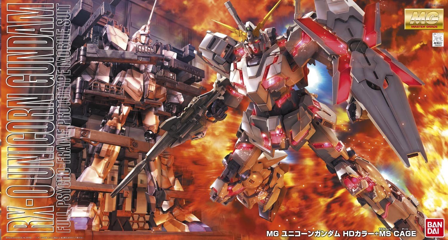 MG #131 Unicorn Gundam (HD Color + MS Cage)