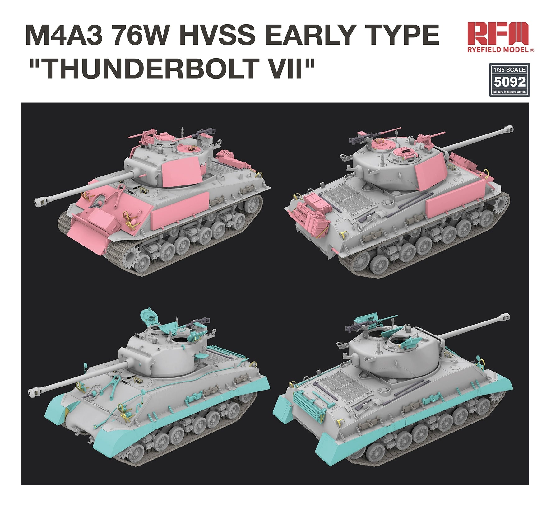 RFM: 1/35 M4A3 76W HVSS Early Type "Thunderbolt VII"