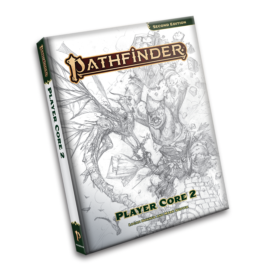 Pathfinder 2E: Player Core 2 Sketch Cover (Remastered)