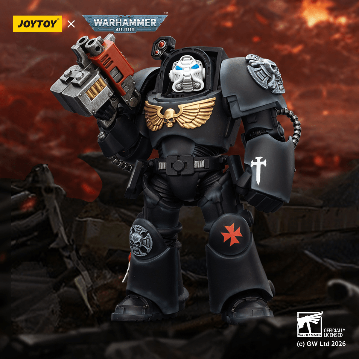 Joytoy: Black Templars Terminator 2 with Power Fist and Storm Bolter