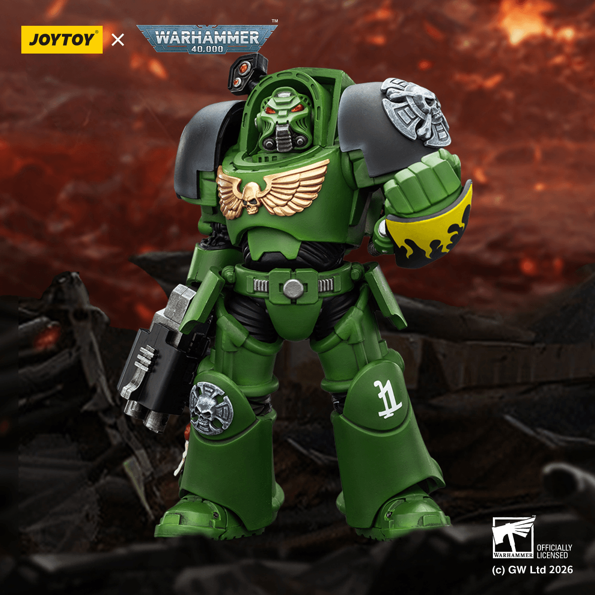 Joytoy: Salamanders Terminator 2 with Power Fist and Storm Bolter