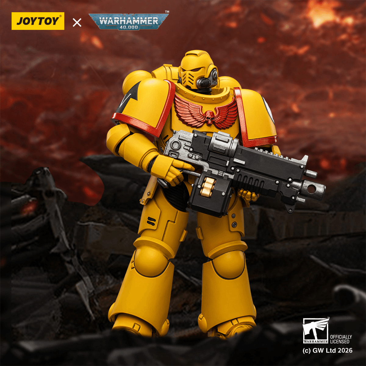 Joytoy: Imperial Fists Intercessor with Bolt Rifle, Bolt Pistol and Chainsword