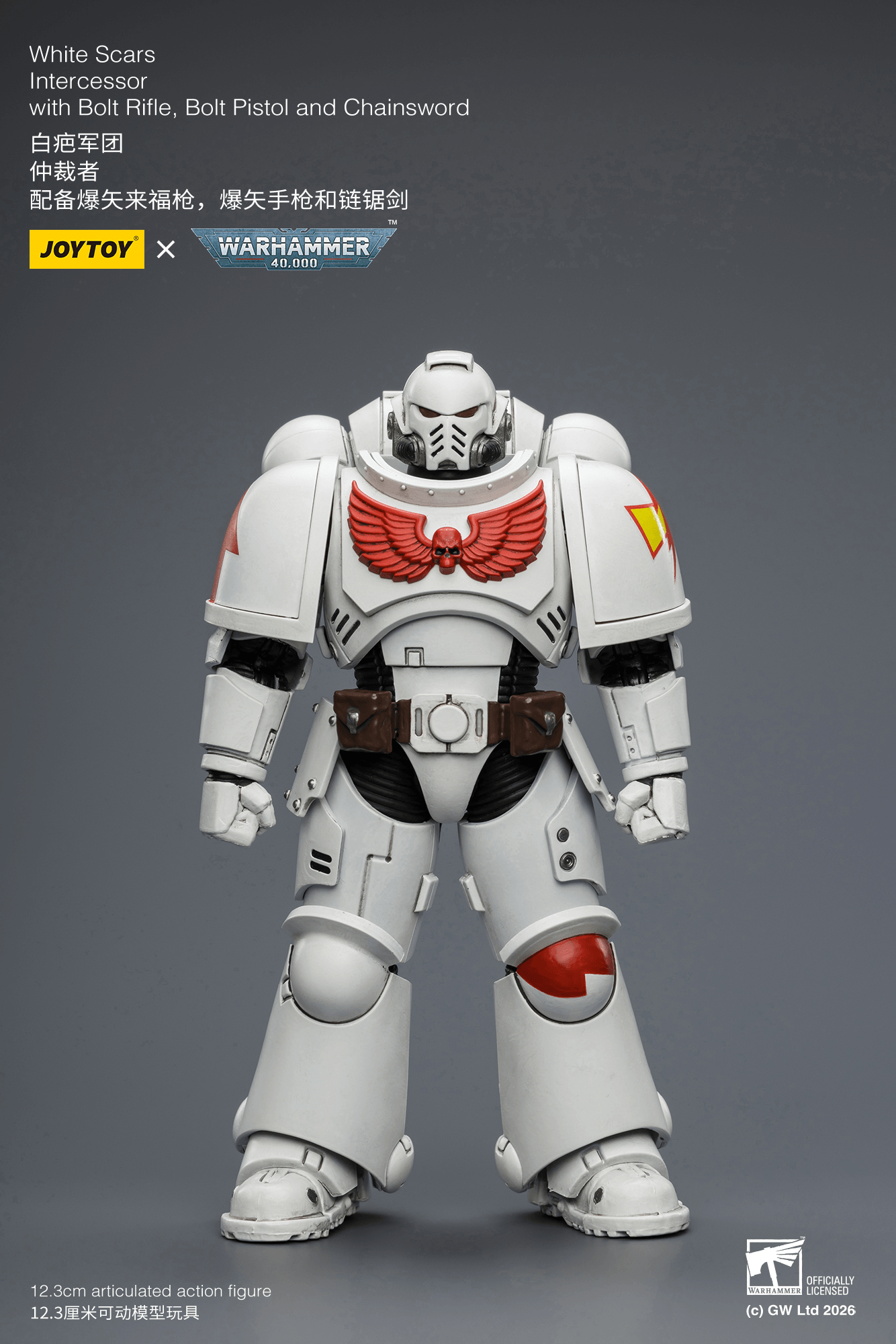 Joytoy: White Scars Intercessor with Bolt Rifle, Bolt Pistol and Chainsword