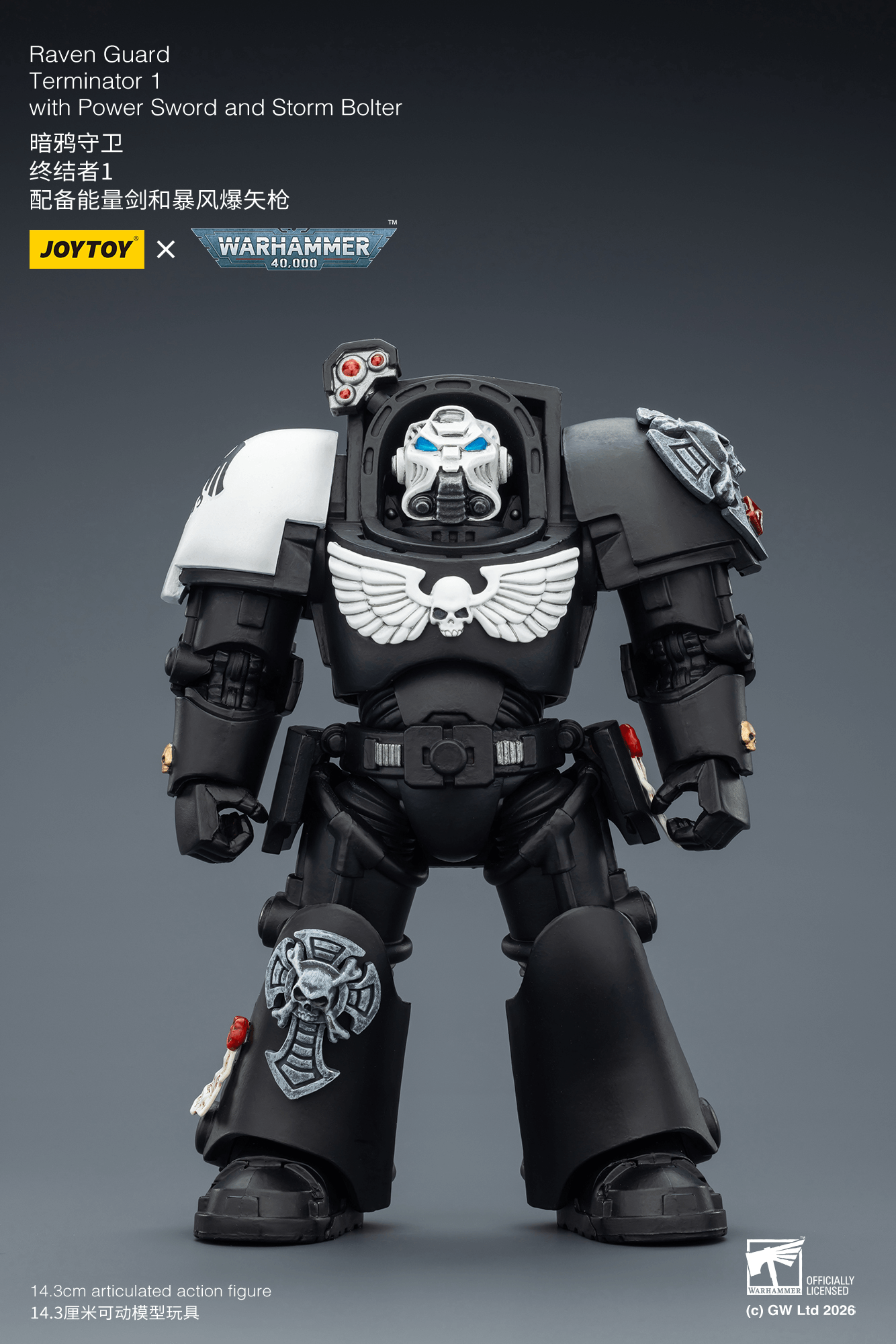 Joytoy: Raven Guard Terminator 1 with Power Sword and Storm Bolter