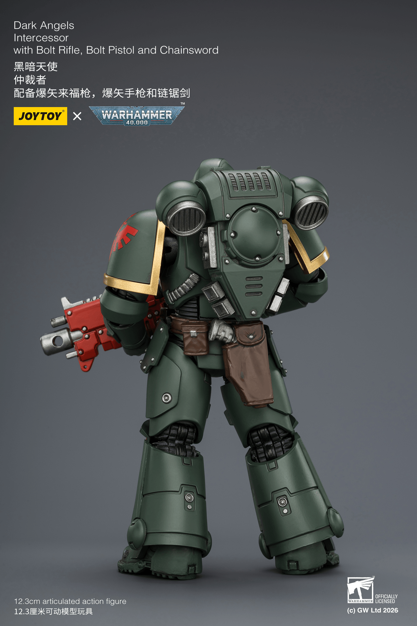 Joytoy: Dark Angels Intercessor with Bolt Rifle, Bolt Pistol and Chainsword