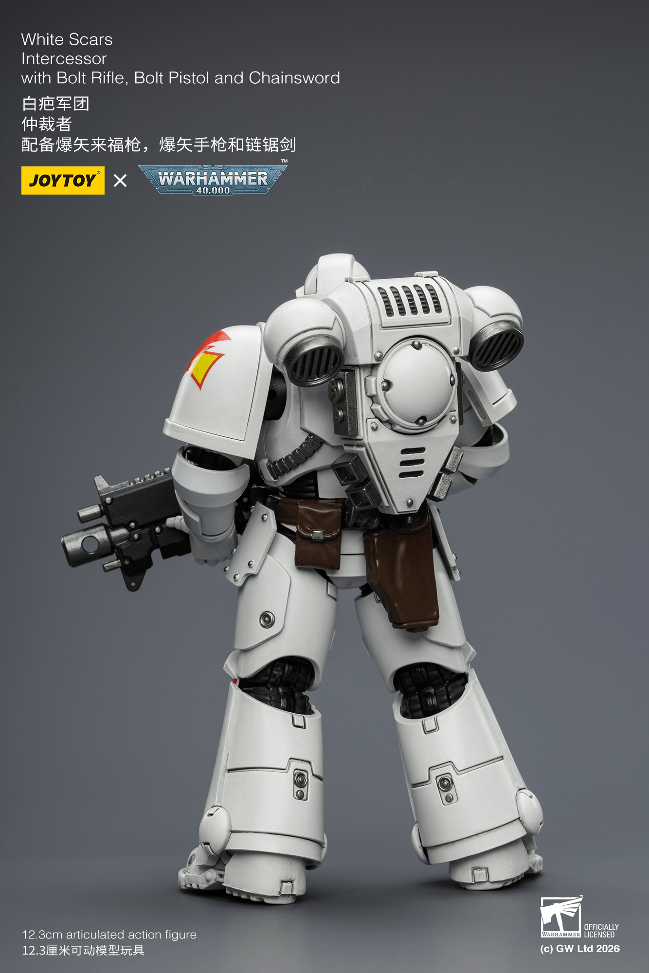 Joytoy: White Scars Intercessor with Bolt Rifle, Bolt Pistol and Chainsword