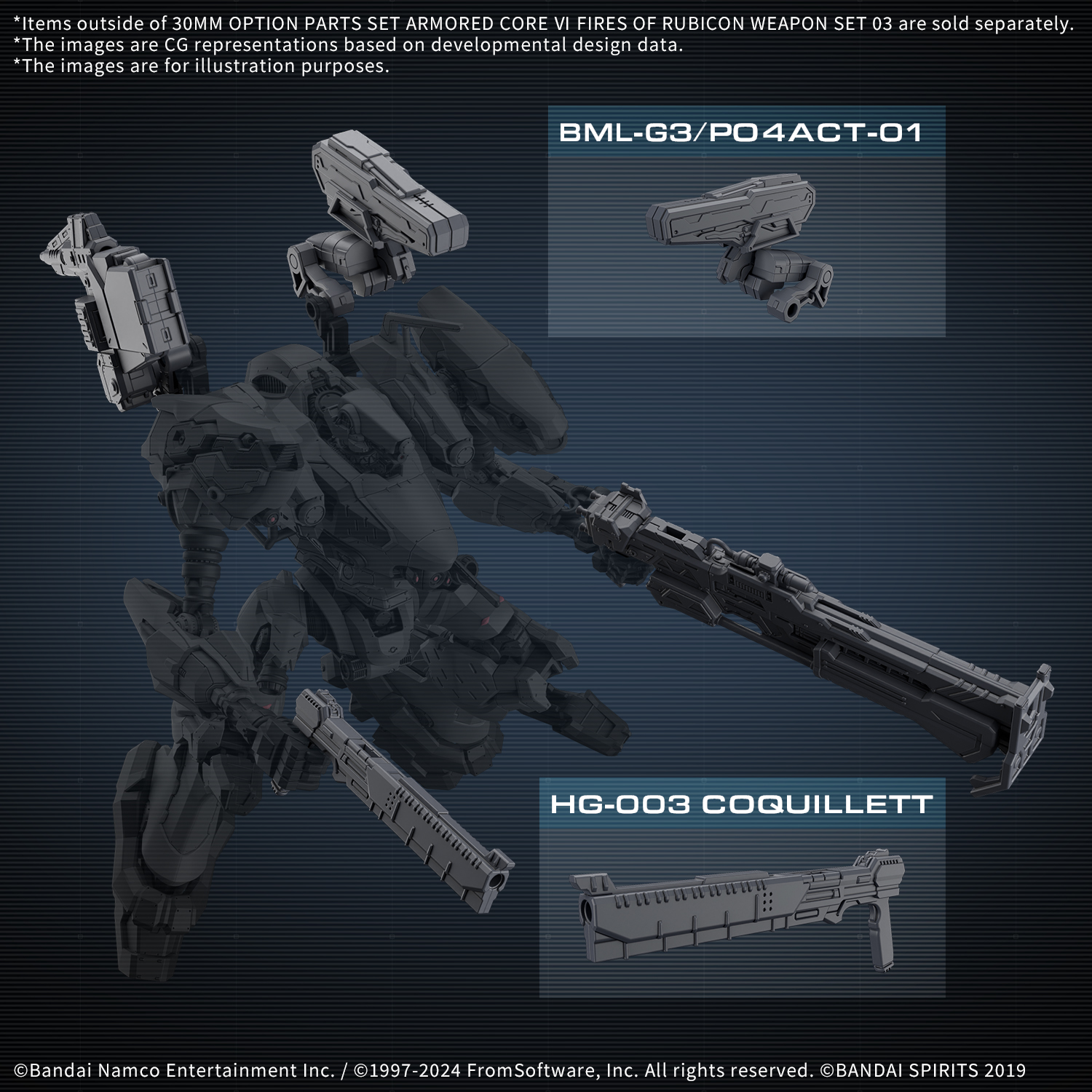 30MM Option Parts Set Armored Core VI Fires of Rubicon Weapon Set 03 [Q2 2025]