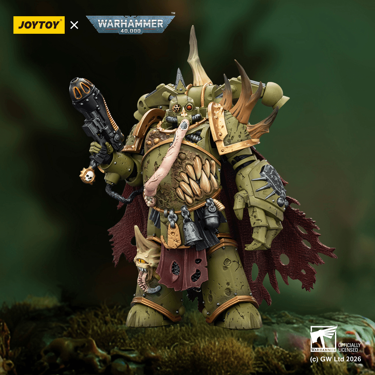 Joytoy: Death Guard Plague Marine Champion with Plasma Pistol and Power Fist