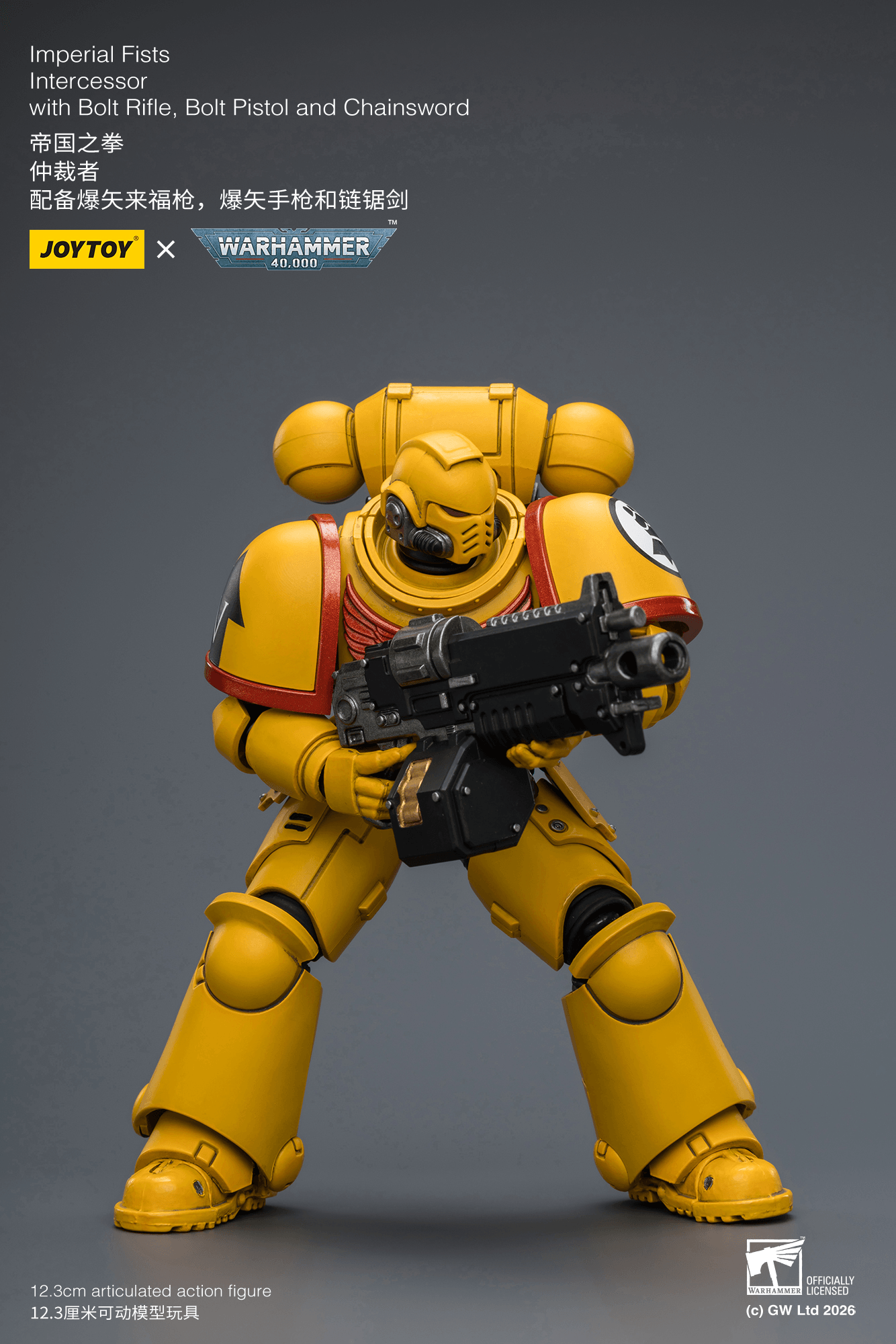 Joytoy: Imperial Fists Intercessor with Bolt Rifle, Bolt Pistol and Chainsword