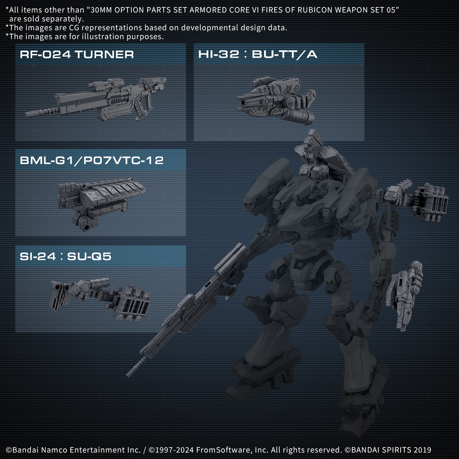 30MM Option Parts Set ARMORED CORE VI FIRES OF RUBICON Weapon Set 05 [Q3 2025]