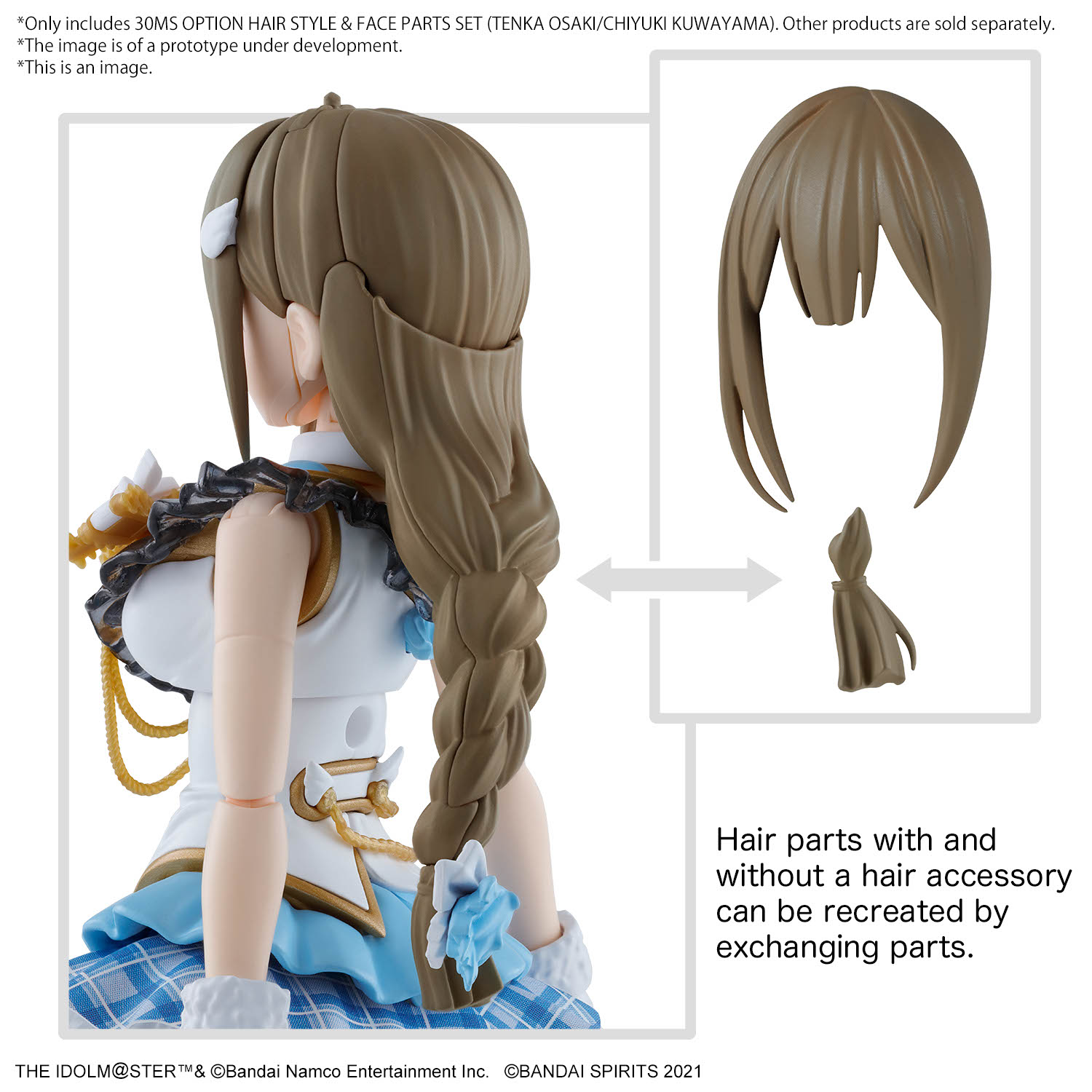 30MS The Idolmaster: Option Hair Style & Face Parts Set (Tenka Osaki & Chiyuki Kuwayama)