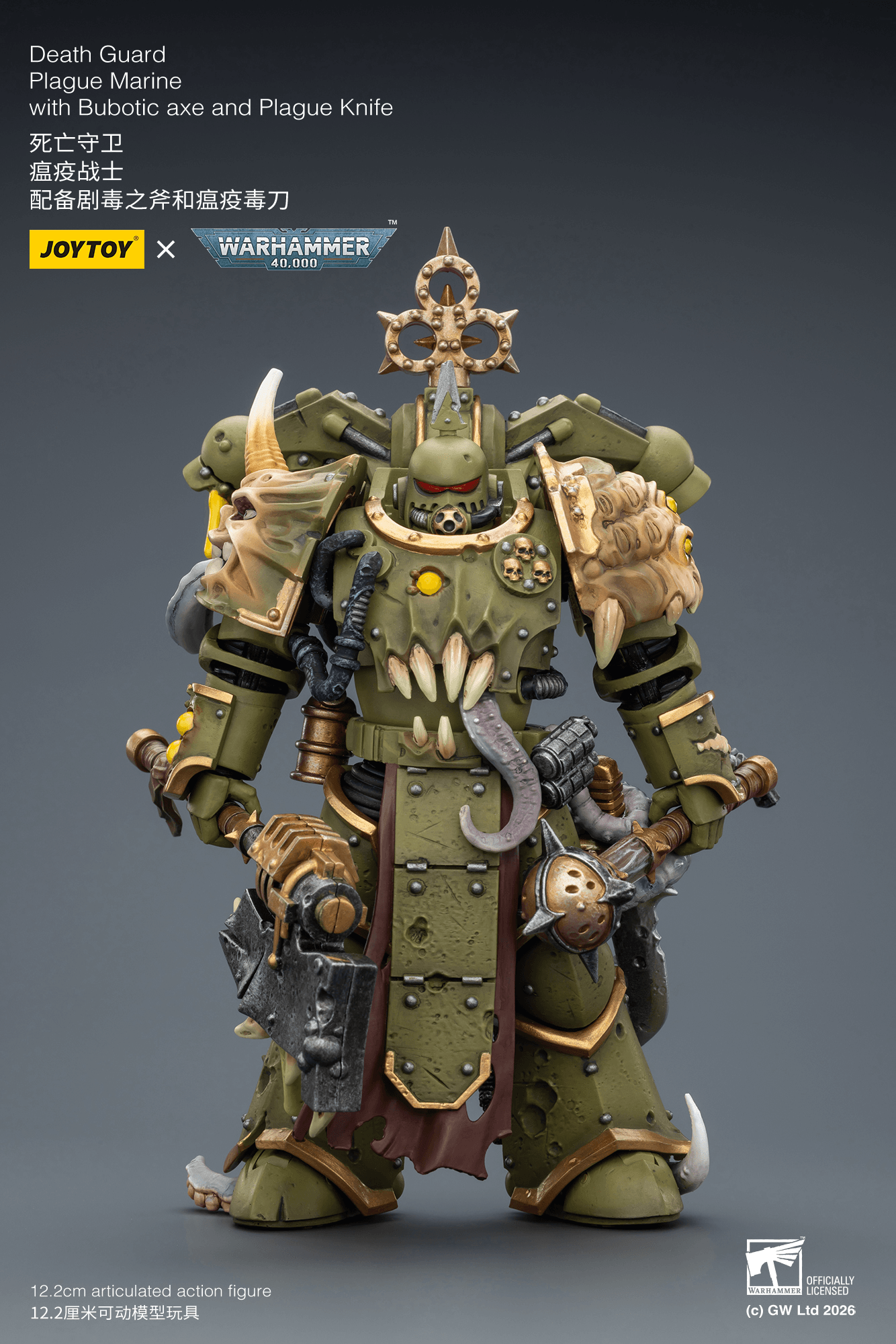 Joytoy: Death Guard Plague Marine with Bubotic axe and Plague Knife