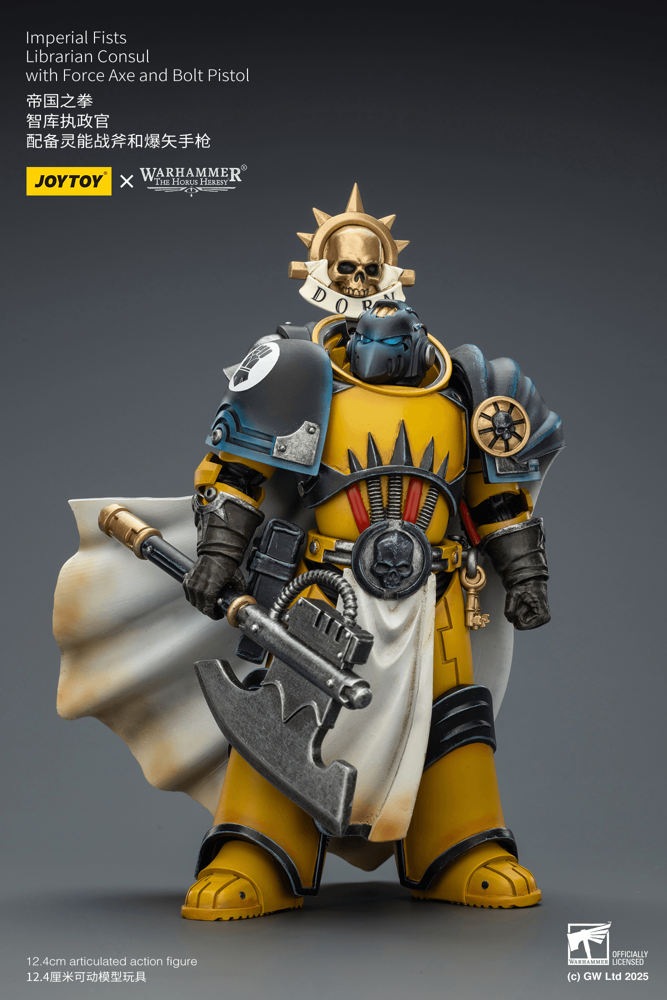 Joytoy: Imperial Fists Librarian Consul with Force Axe and Bolt Pistol