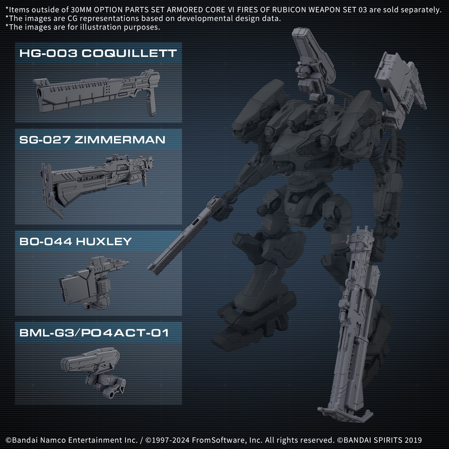 30MM Option Parts Set Armored Core VI Fires of Rubicon Weapon Set 03 [Q2 2025]