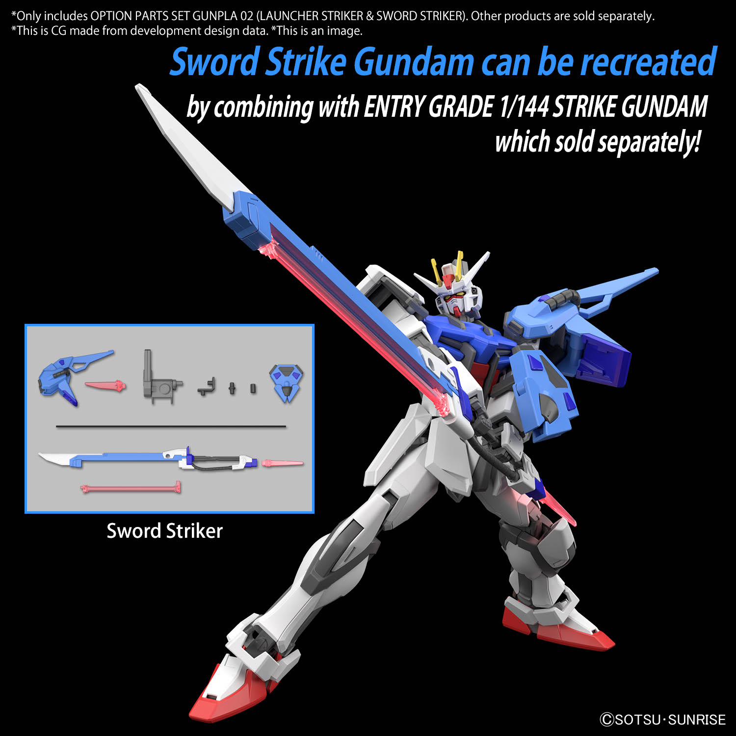 HG Option Parts Set Gunpla 02 (Launcher Striker & Sword Striker)