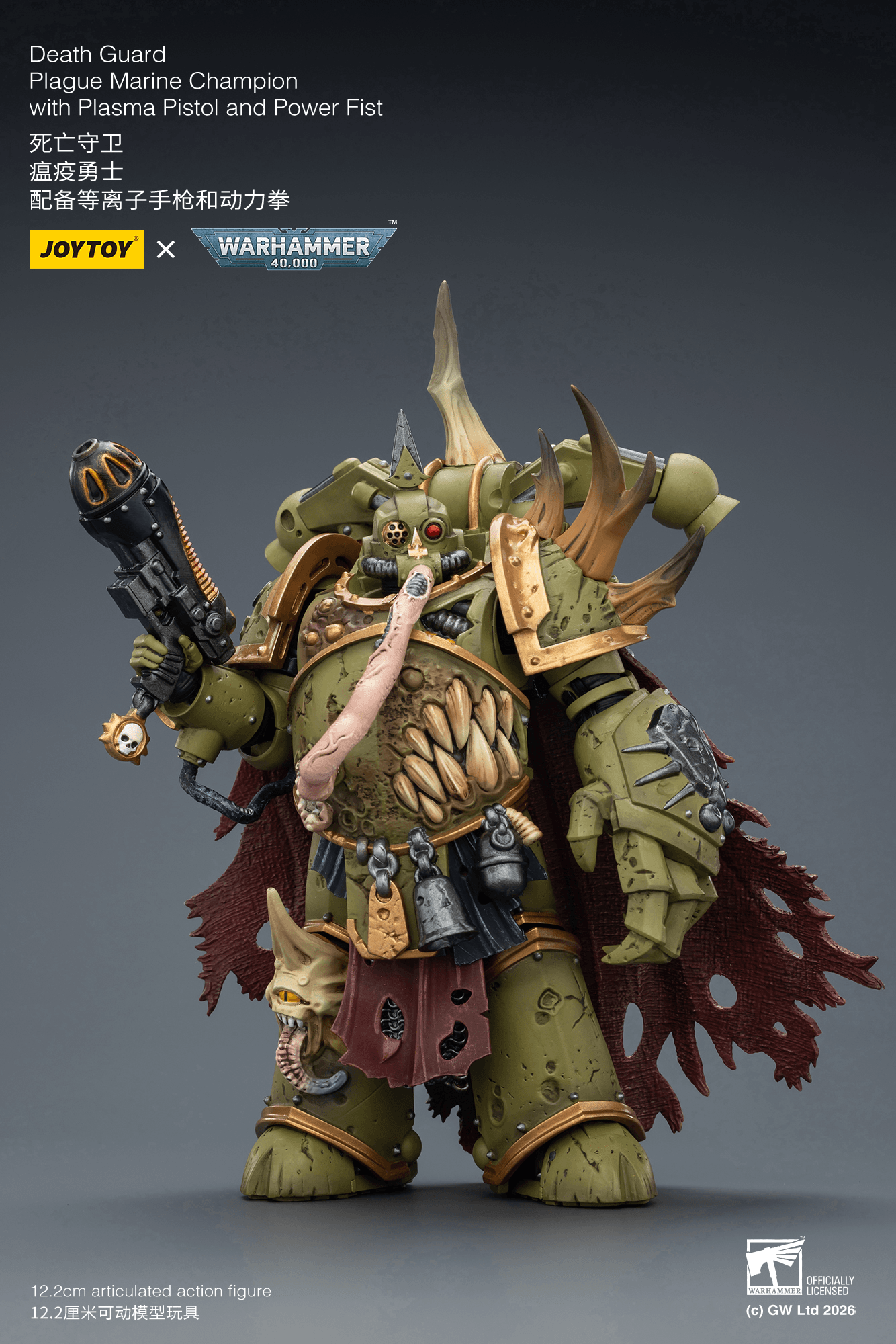 Joytoy: Death Guard Plague Marine Champion with Plasma Pistol and Power Fist