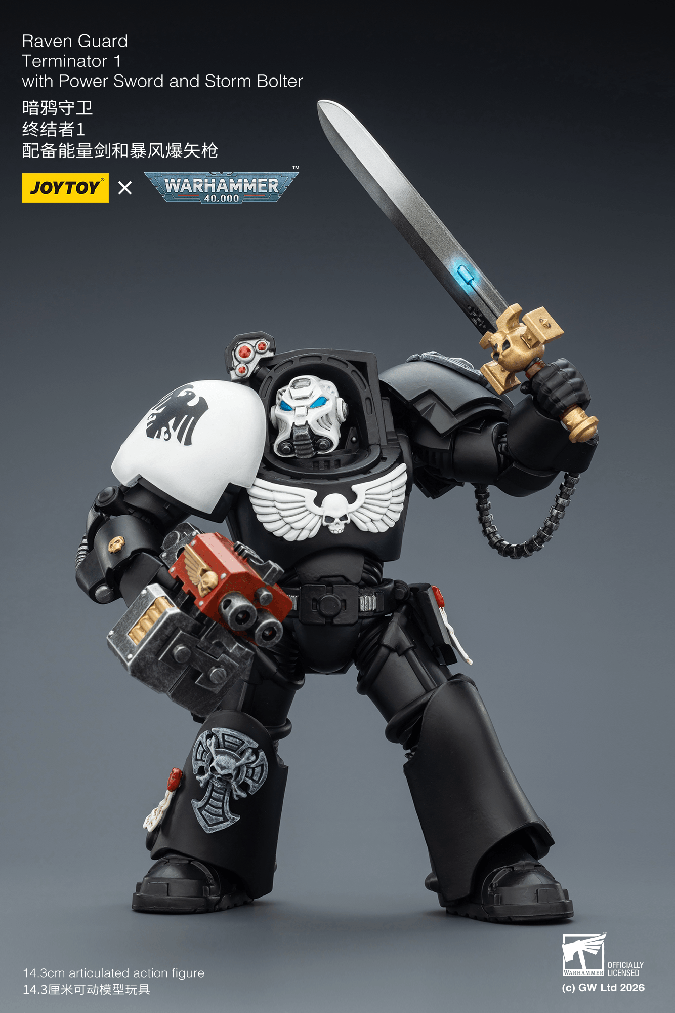 Joytoy: Raven Guard Terminator 1 with Power Sword and Storm Bolter
