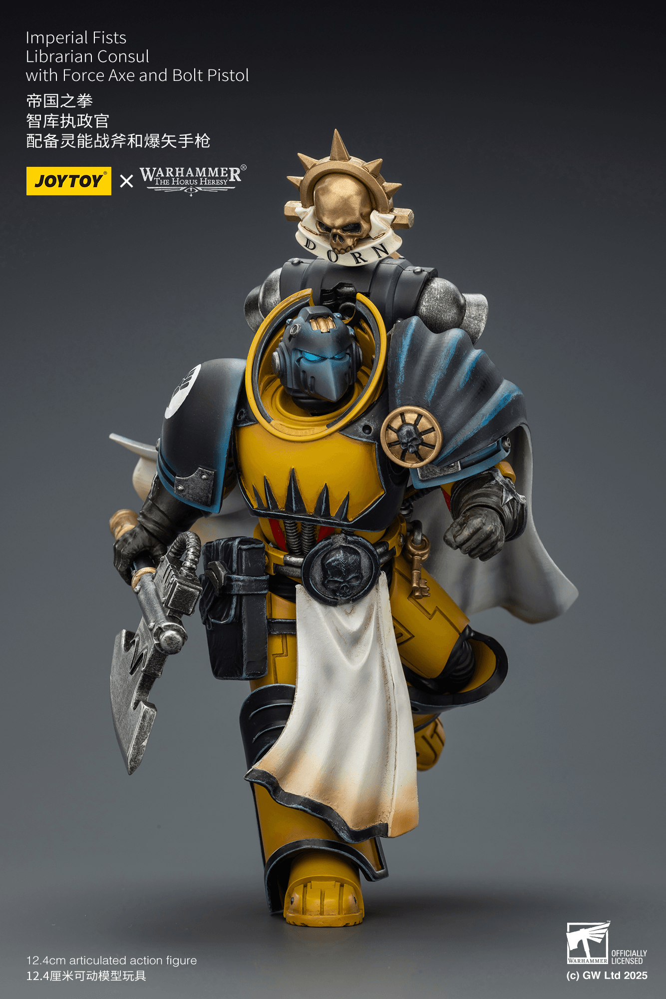 Joytoy: Imperial Fists Librarian Consul with Force Axe and Bolt Pistol
