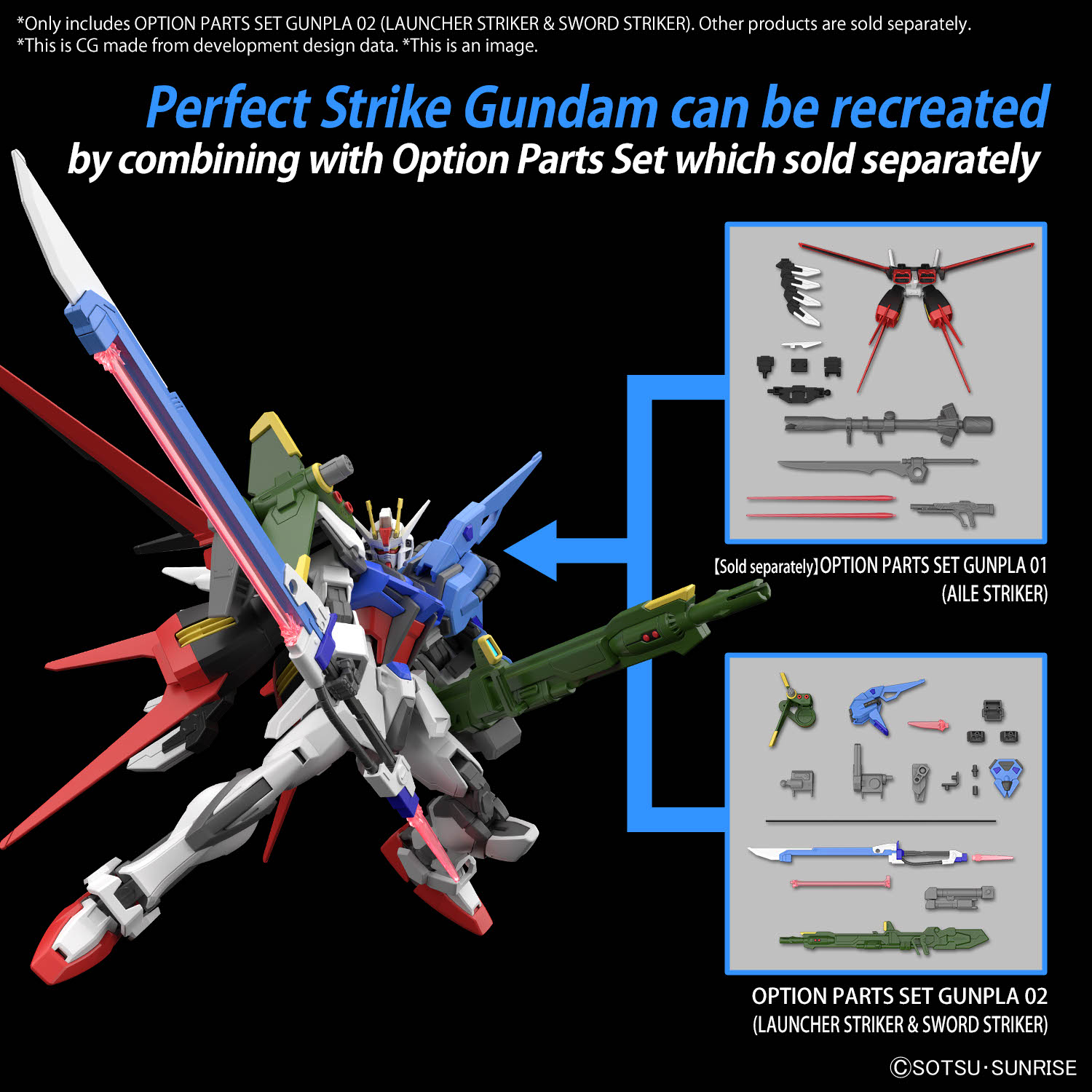 HG Option Parts Set Gunpla 02 (Launcher Striker & Sword Striker)