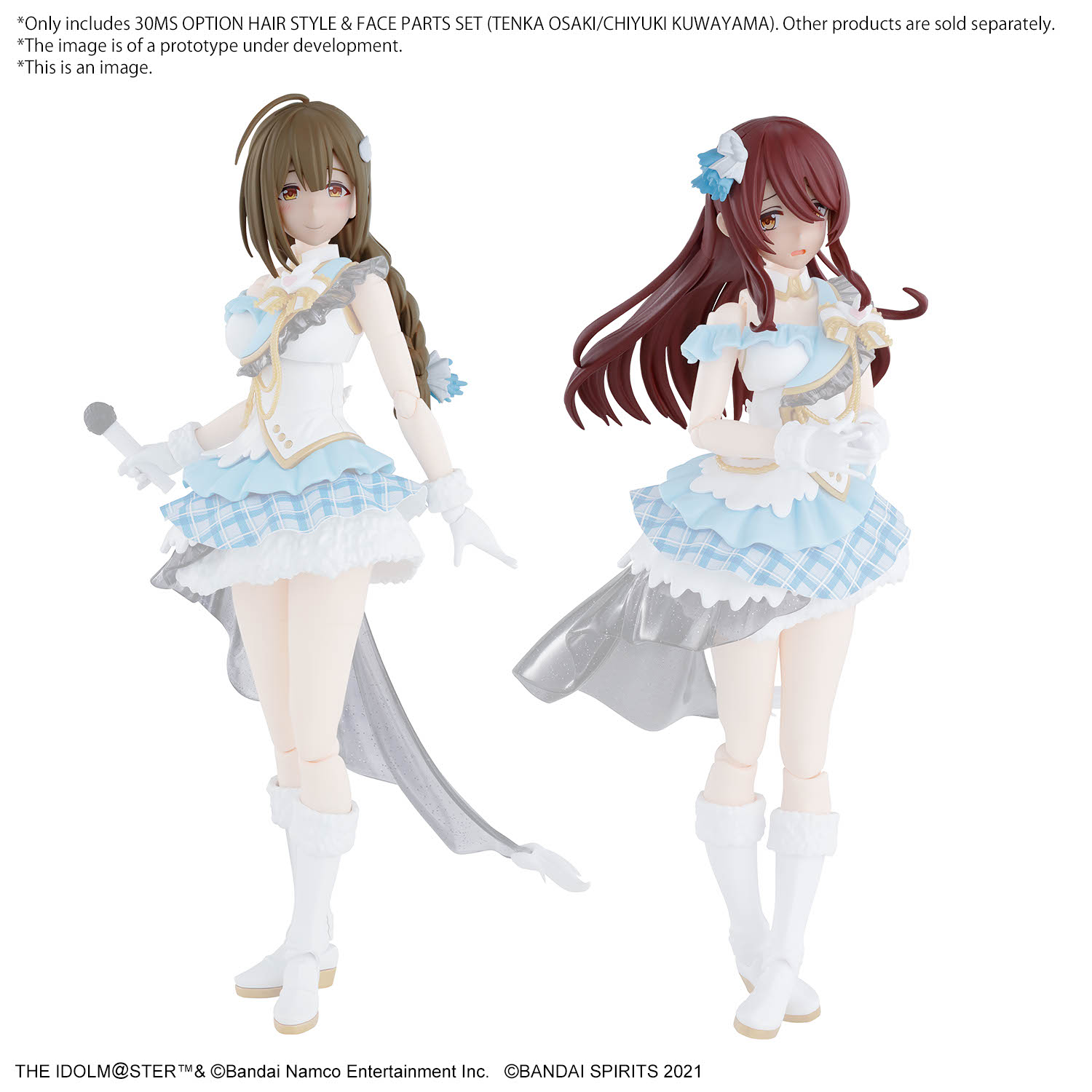 30MS The Idolmaster: Option Hair Style & Face Parts Set (Tenka Osaki & Chiyuki Kuwayama)