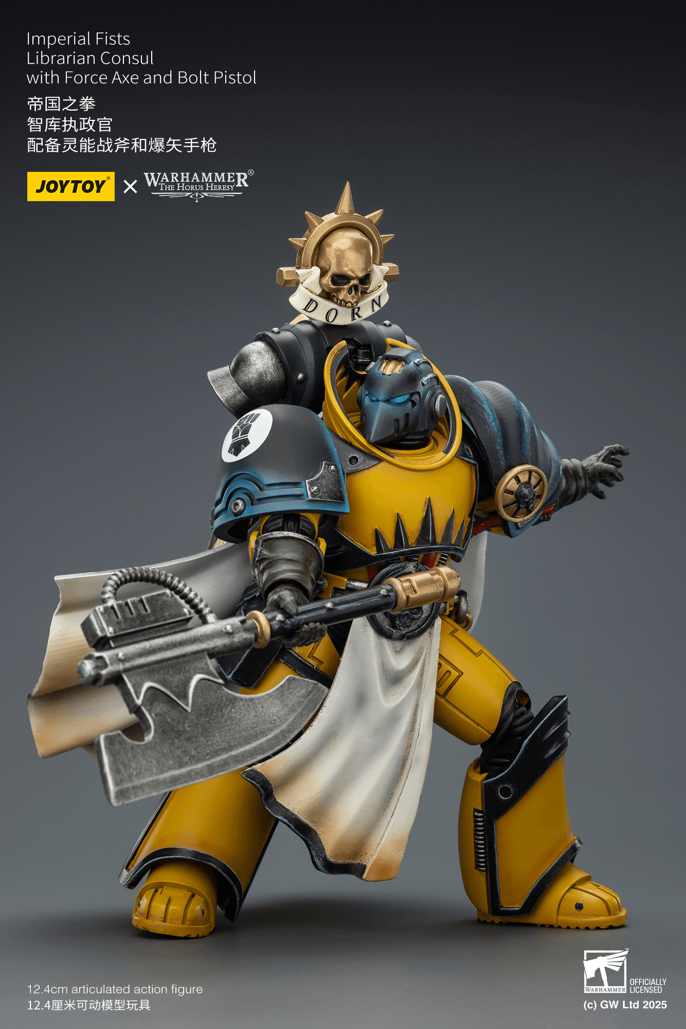 Joytoy: Imperial Fists Librarian Consul with Force Axe and Bolt Pistol